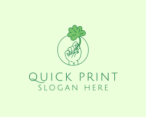 Shamrock Ireland Hand logo design