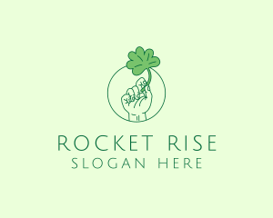 Shamrock Ireland Hand logo design