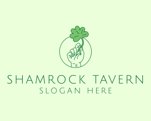 Irish - Shamrock Ireland Hand logo design