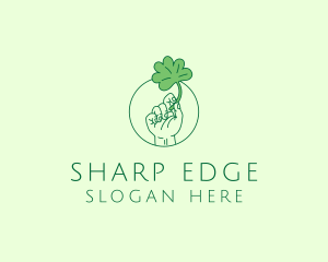 Shamrock Ireland Hand logo design