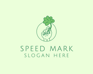 Shamrock Ireland Hand logo design