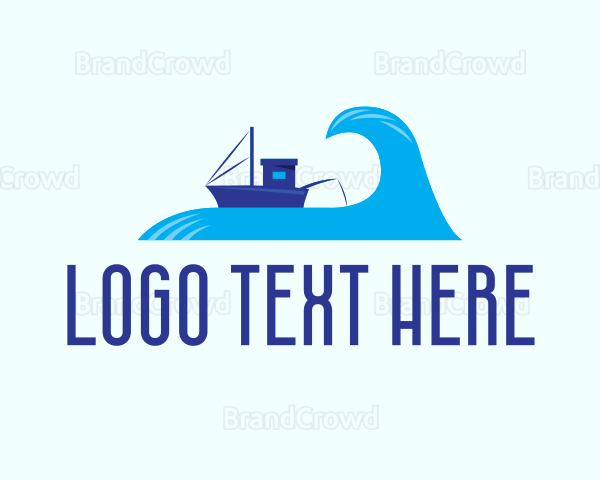 Ocean Fishing Vessel Logo