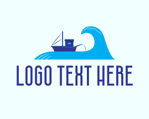 Ocean - Ocean Fishing Vessel logo design