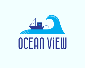 Ocean Fishing Vessel logo design