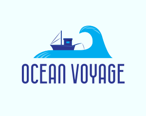 Ocean Fishing Vessel logo design