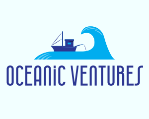 Ocean Fishing Vessel logo design