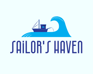 Ocean Fishing Vessel logo design