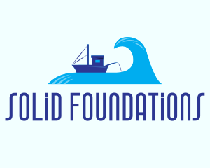 Transportation - Ocean Fishing Vessel logo design