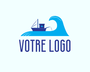 Vehicle - Ocean Fishing Vessel logo design