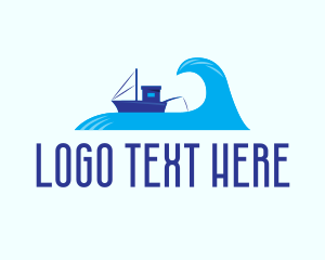 Travelling - Ocean Fishing Vessel logo design
