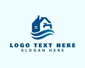 Tradesman - House Wave Faucet Handyman logo design
