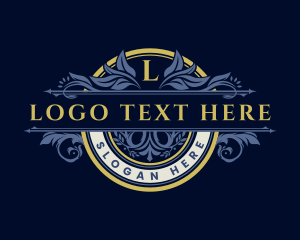 Emblem - Luxury Floral Ornament logo design