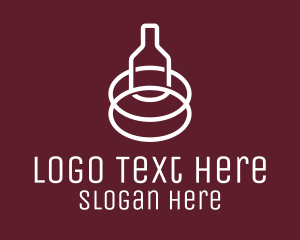 Liqueur - Bottle Wheel Brewery logo design
