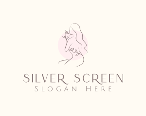 Flower - Nude Floral Woman logo design