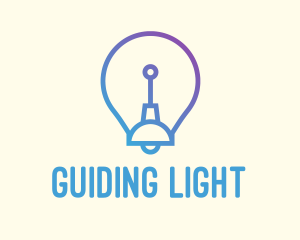 Lightbulb Fixture Lamp  logo design