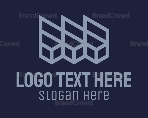 Purple Geometric Boxes Logo