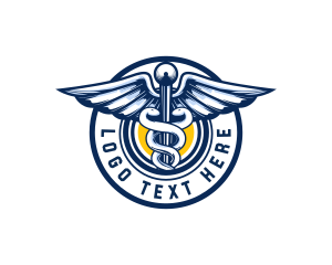 Healthcare - Medical Caduceus Staff logo design