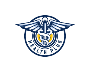 Medical Caduceus Staff logo design