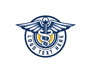 Pharmacy - Medical Caduceus Staff logo design