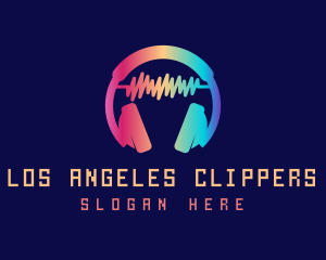 Modern Colorful Headset Logo