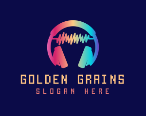 Modern Colorful Headset logo design