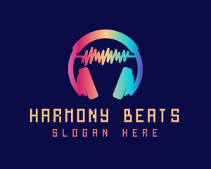 Modern Colorful Headset logo design