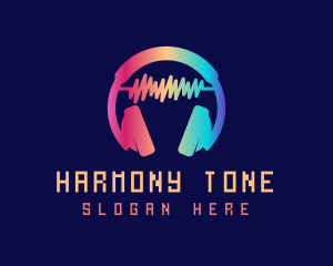 Tone - Modern Colorful Headset logo design