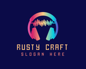 Modern Colorful Headset logo design