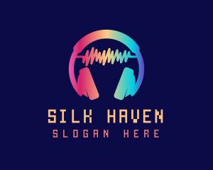 Modern Colorful Headset logo design