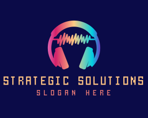 Beat - Modern Colorful Headset logo design