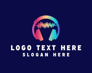 Modern Colorful Headset logo design