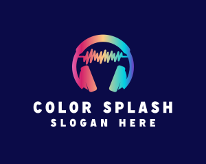 Modern Colorful Headset logo design