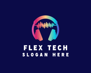 Modern Colorful Headset logo design