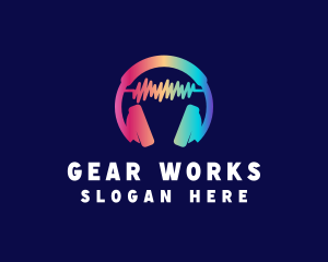 Modern Colorful Headset logo design