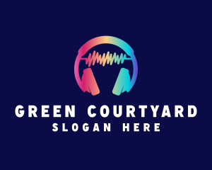 Modern Colorful Headset logo design