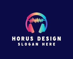 Modern Colorful Headset logo design