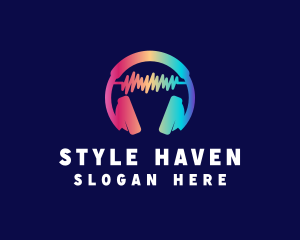 Modern Colorful Headset logo design