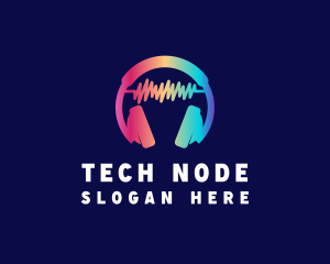 Modern Colorful Headset logo design