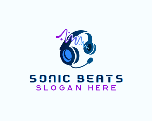 Audio Sound Headset logo design