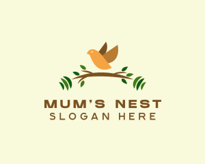 Bird Nest Dumbbell logo design