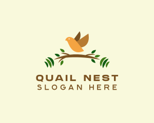 Bird Nest Dumbbell logo design