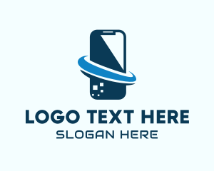 Pixel - Mobile Phone Communication logo design