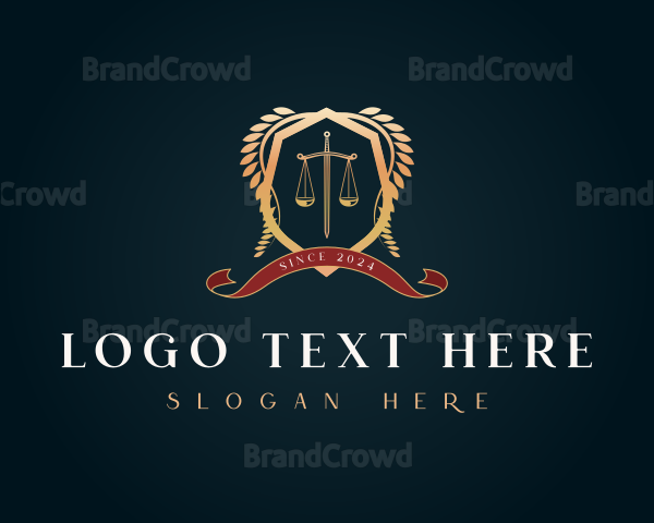 Legal Justice Sword Scale Logo