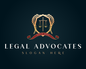 Legal Justice Sword Scale logo design