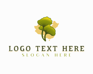 Map - China Gingko Leaf logo design