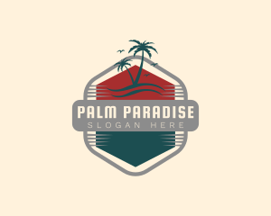 Palm Tree Island logo design