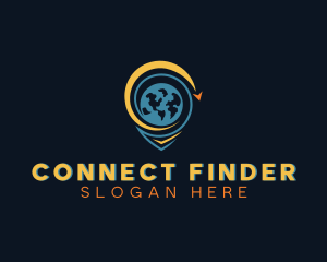 Finder - Globe Location Pin logo design