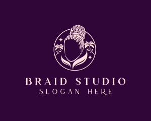 Braid Hair Woman logo design