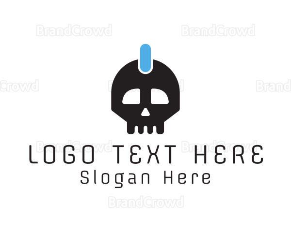 Power Button Skull Logo