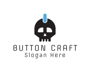 Power Button Skull logo design